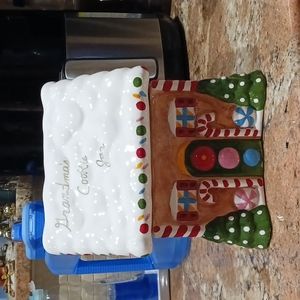 Vintage 80's Jay's- "Grandmas Cookie Jar" Ceramic Christmas Cookie Jar.